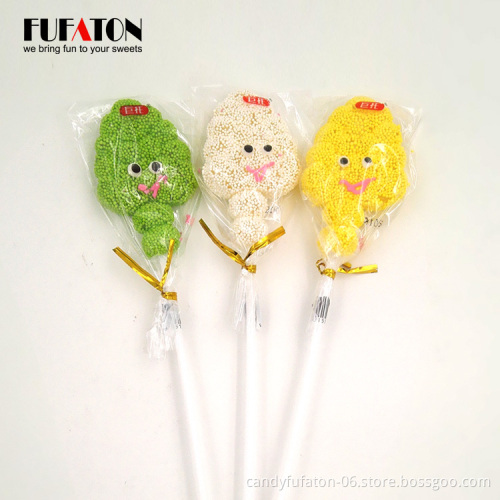 Creative Fruit Flavor long stick jelly  lollipop Candy